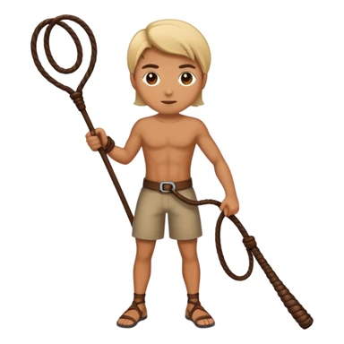 A person whipping a whip sticker