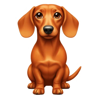 dachshund in a orange color sticker
