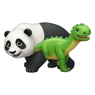 A panda bear mixed with a dinosaur sticker
