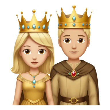 Blonde Queen and Male servant sticker