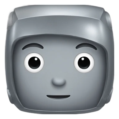 cute space gray robot face sticker