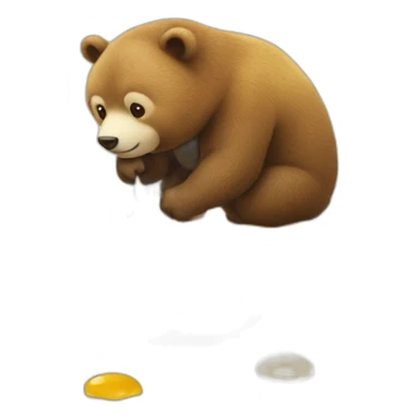 Ours qui mange du miel sticker