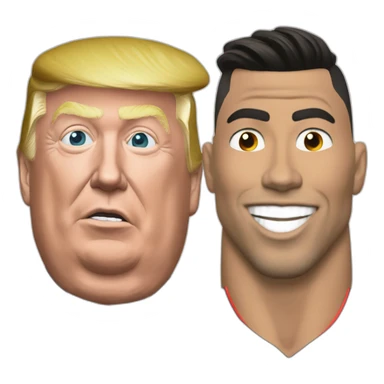 Trump et Ronaldo qui font un Check sticker