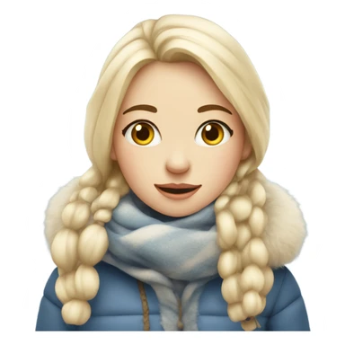 cozy beautiful finnish blond winter girl sticker