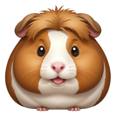 adorable guinea pig emoji, joyful expression, chubby cheeks sticker