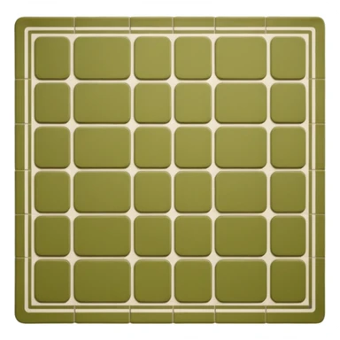 An olive green, long, tiled, top view of a place mat like the one in the image.  sticker