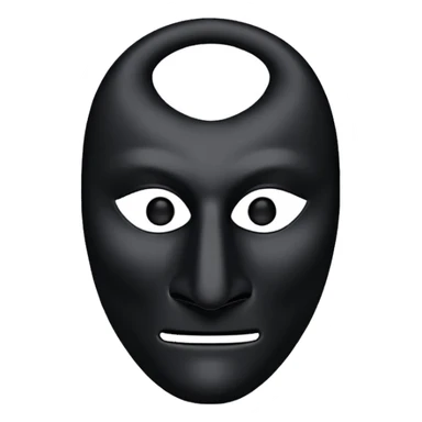 black mask with big nose sticker