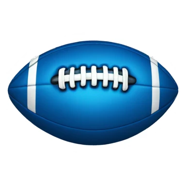 Blue football with glitter on it sticker