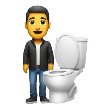 man in the toilet  sticker