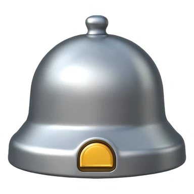 Notification bell silver sticker