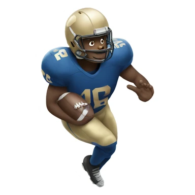 A football player flying sticker