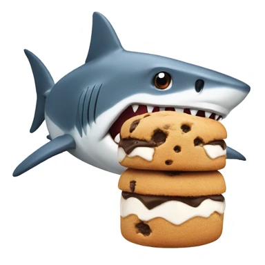 shark with cookie sticker