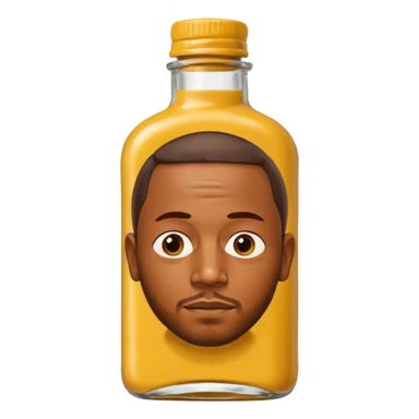 kendrick lamar’s face on a big mustard bottle sticker