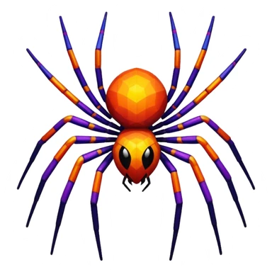 pixelated colorful spider sticker
