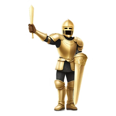 Golden Knight victory celebration hands up sticker