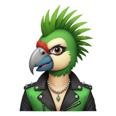 punk parrot vocalist sticker