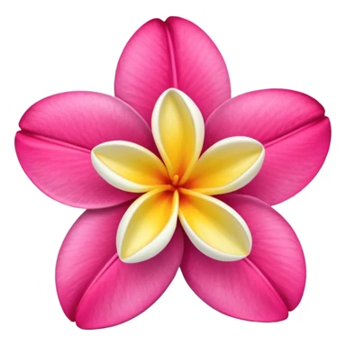 frangipani flower, hot pink sticker