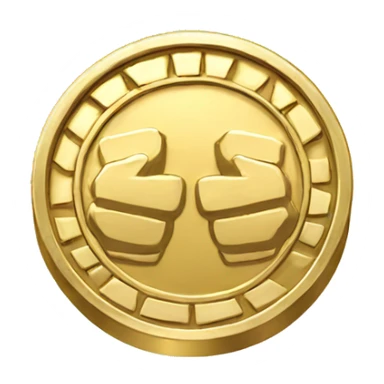 gold  muscle coin sticker