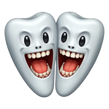Hungry teeth sticker