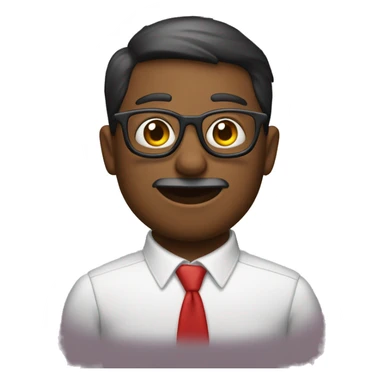 caca con gafas y un maletin sticker