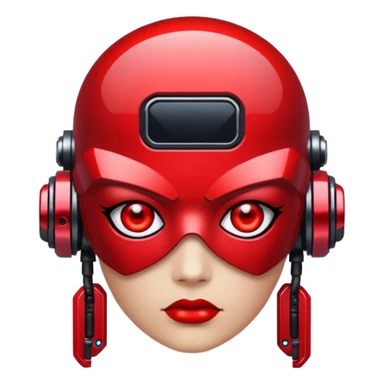 glitter red cyberpunk sticker