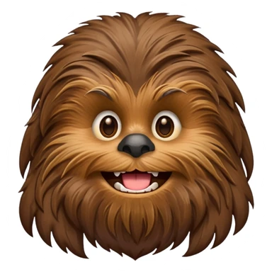 pero la cara de chewbacca en formato png con menos detalle y sonriente sticker