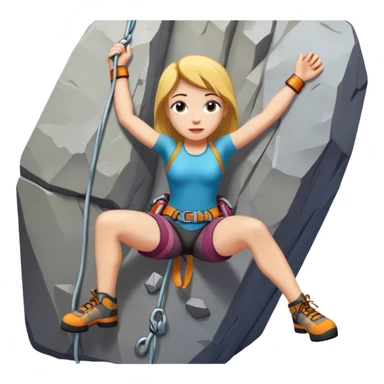 Maddie rock climbing sticker