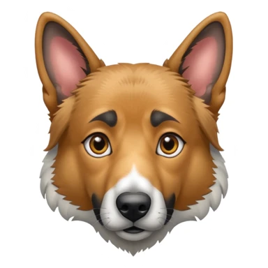 chien croisé malinois berger australien (ressemble + au malinois, yeux gris et poils mi long et gris sticker