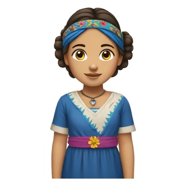 Métis girl with headbands sticker
