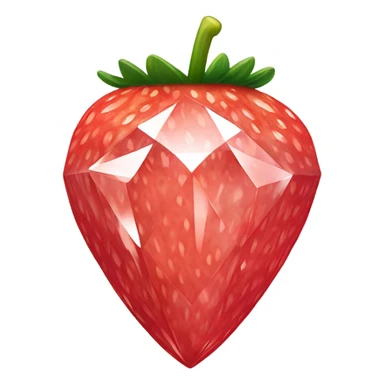 Strawberry shaped diamond sticker