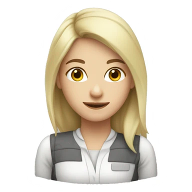 Caucasian Girl at work  sticker