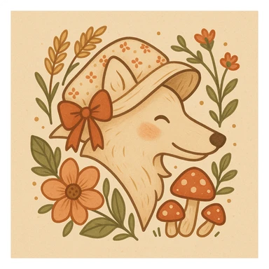 Give the Overwolf logo a cute cottagecore makeover sticker