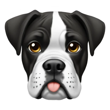 Black and white boxer sticker