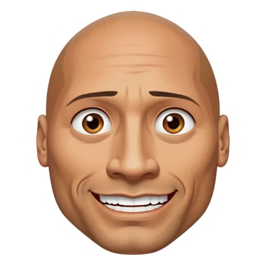 Dwayne the rock Johnson making creepy smirk sticker