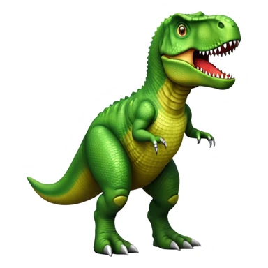 green t-rex dinosaur sticker