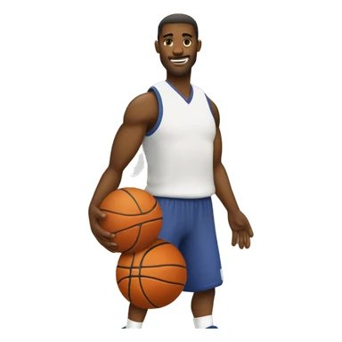 una persona con discapacidad motora, jugando basketball sticker