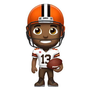 White guy Cleveland browns fan  sticker