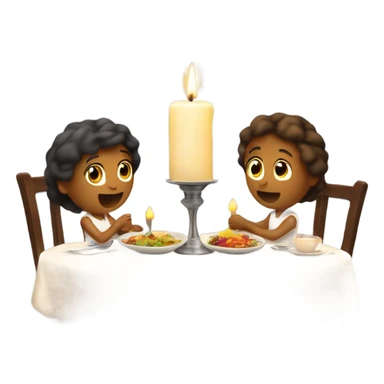 Candle lit romantic meal for 2 sticker