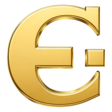 Currency crypto money symbol for the money "Fcoins" letter F in gold sticker