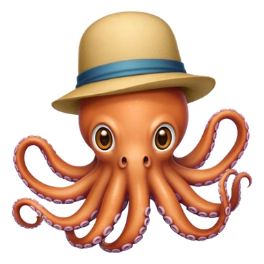 Octopus with a hat on  sticker