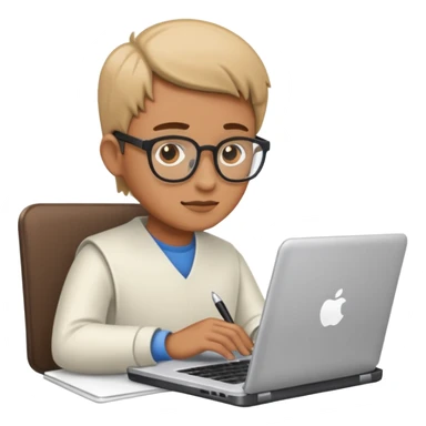 Research paper being typed on a laptop   sticker