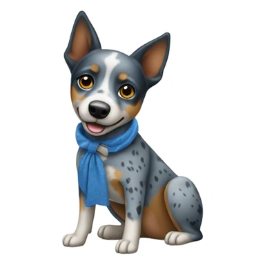 blue heeler wearing blue heels sticker
