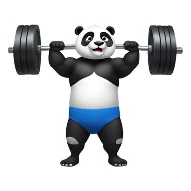 Panda jacked at the gym sticker