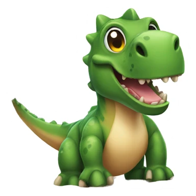 dinosaur on the beach sticker