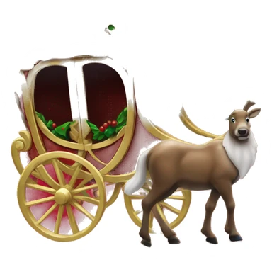 Santa’s Carriage and Raindeer sticker