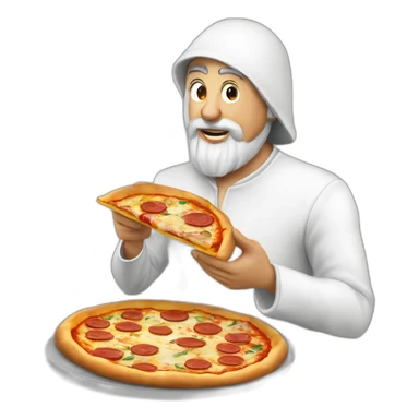 Juif qui mange une pizza sticker