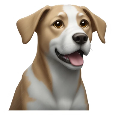 The dog ran in the rain sticker