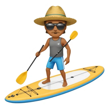 Paddle boarding Mexican man sticker