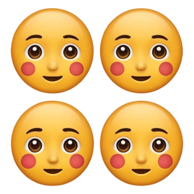 no cheek circles and same size sticker