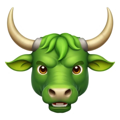 Green bull sticker